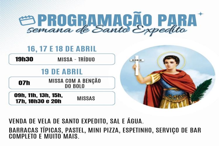 Comunidade de Santo Expedito celebra festa do padroeiro