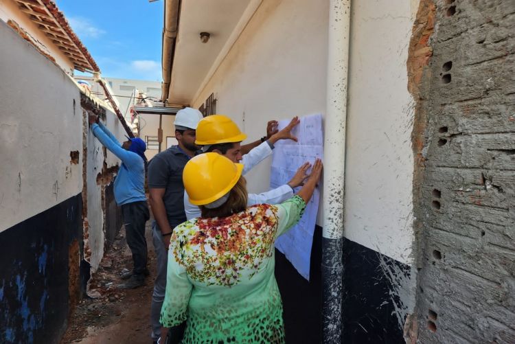 Vereadora Cidinha visitou obras de construção do novo Ambulatório Oncológico