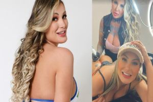 Andressa Urach tatua &quot;faz o pix&quot; em parte íntima do corpo