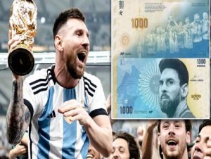 Argentina avalia lançar nota de 10 mil pesos estampada com rosto de Messi, diz jornal