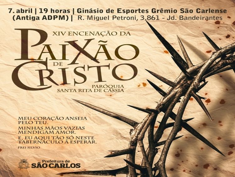 Encenação da Paixão de Cristo será realizada nesta sexta-feira