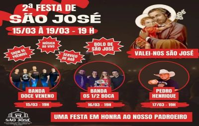 Paróquia de São José realizará festa do padroeiro