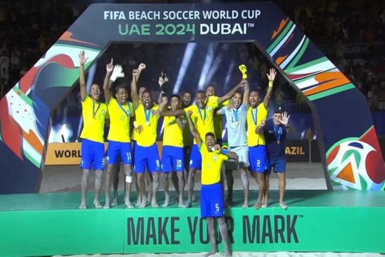 Brasil fatura o hexacampeonato mundial de futebol de areia