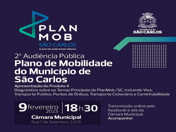 Diagnóstico da penúltima etapa do plano de mobilidade urbana será apresentado na quinta-feira (09)