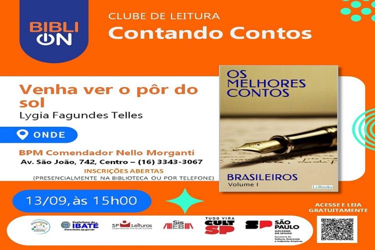 IBATÉ | Biblioteca Municipal apresenta encontro do Clube da Leitura