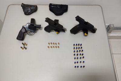 Polícia Militar apreende armas de fogo em bar no Jardim Brasil