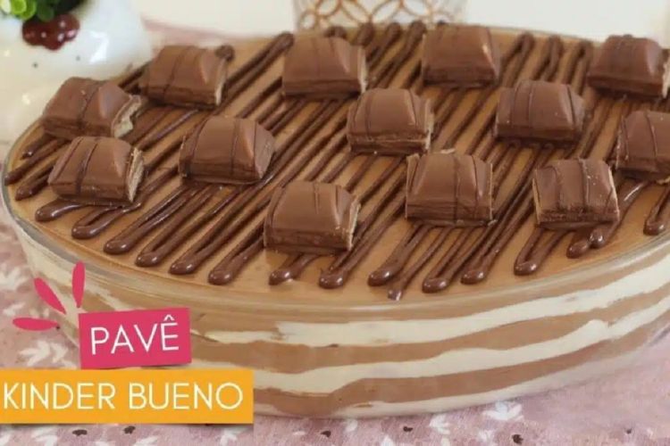 Aprenda a fazer um pavê kinder bueno muito cremoso para servir como sobremesa de domingo