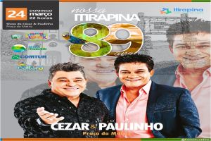 Itirapina traz show de Cezar e Paulinho para comemorar o aniversário da cidade