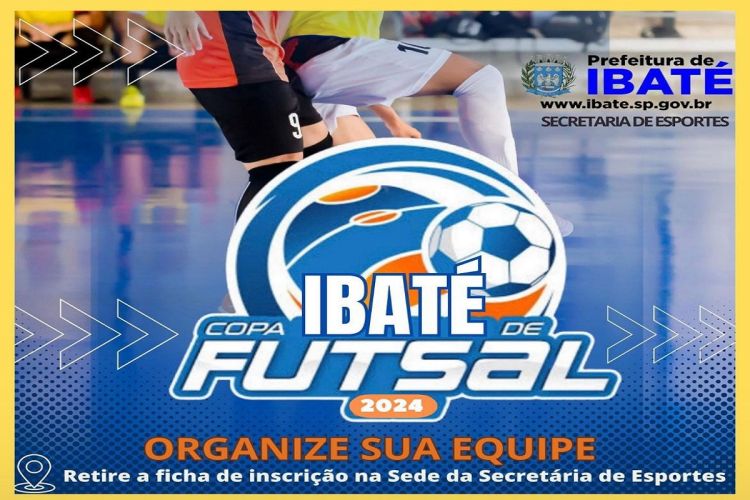 Prefeitura de Ibaté abre inscrições para a 2ª Copa de Futsal 2024