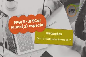 Pós-graduação em Filosofia recebe inscrições para alunos especiais