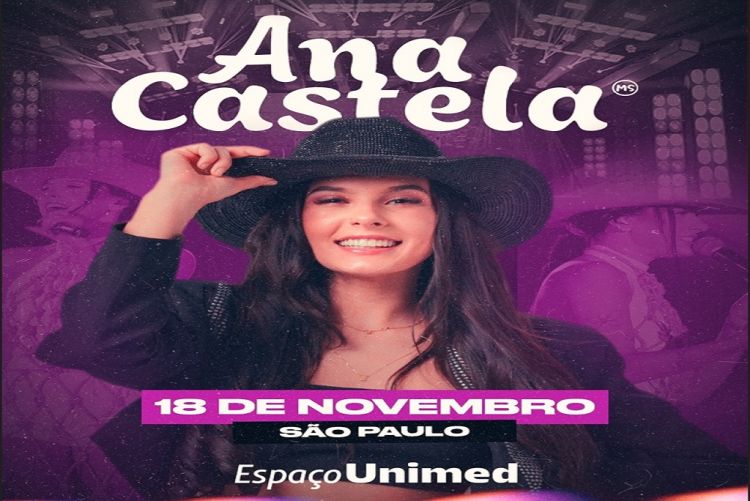 Ana Castela em apresentação única no Espaço Unimed