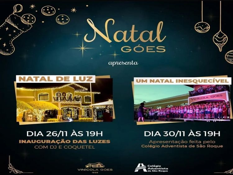 Vinícola Góes apresenta o seu calendário de comemorações natalinas