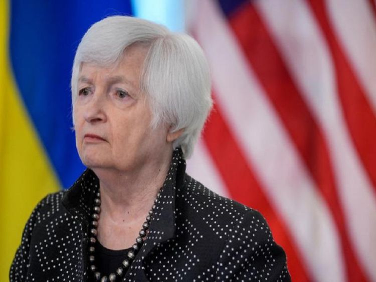 Secretária de Tesouro dos EUA, Janet Yellen, durante reunião em Washington