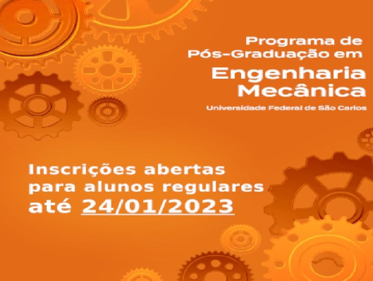 Engenharia Mecânica da UFSCar está com inscrições abertas para mestrado