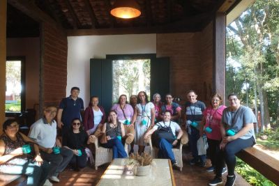 Grupo de caminhada da saúde visita a fazenda conde do pinhal